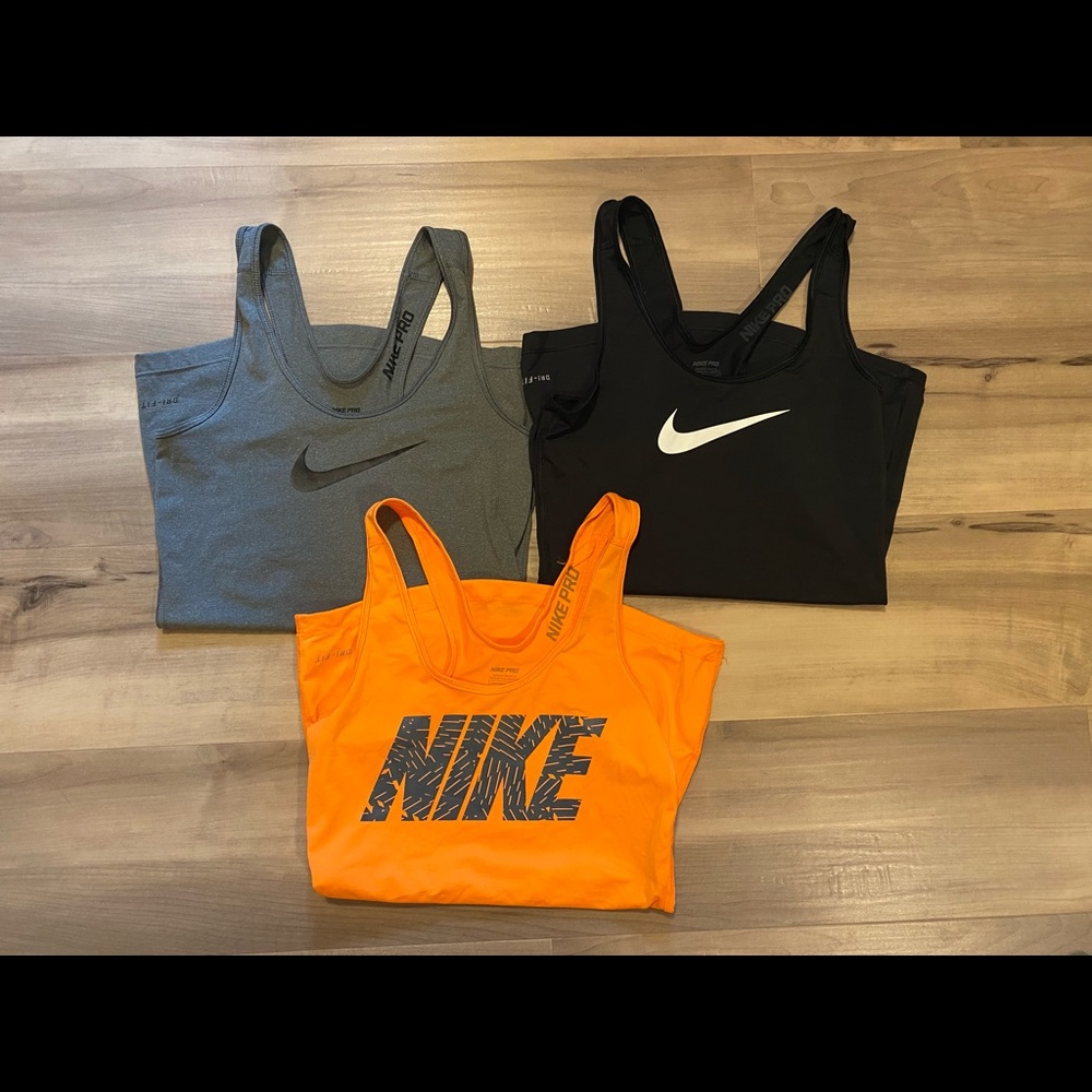 3 Nike Pro Tank Tops